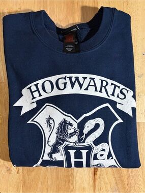 Warner Bros. Harry Potter Navy Blue Crewneck with Hogwarts Crest